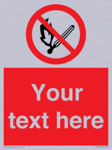 Custom No Open Flames Sign